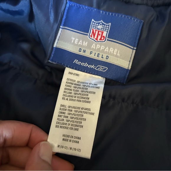 Vintage Reebok Tennessee Titans Letterman Jacket Youth Medium - Picture 3 of 10